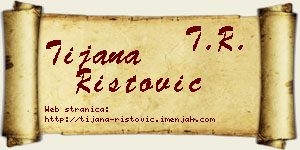 Tijana Ristović vizit kartica
